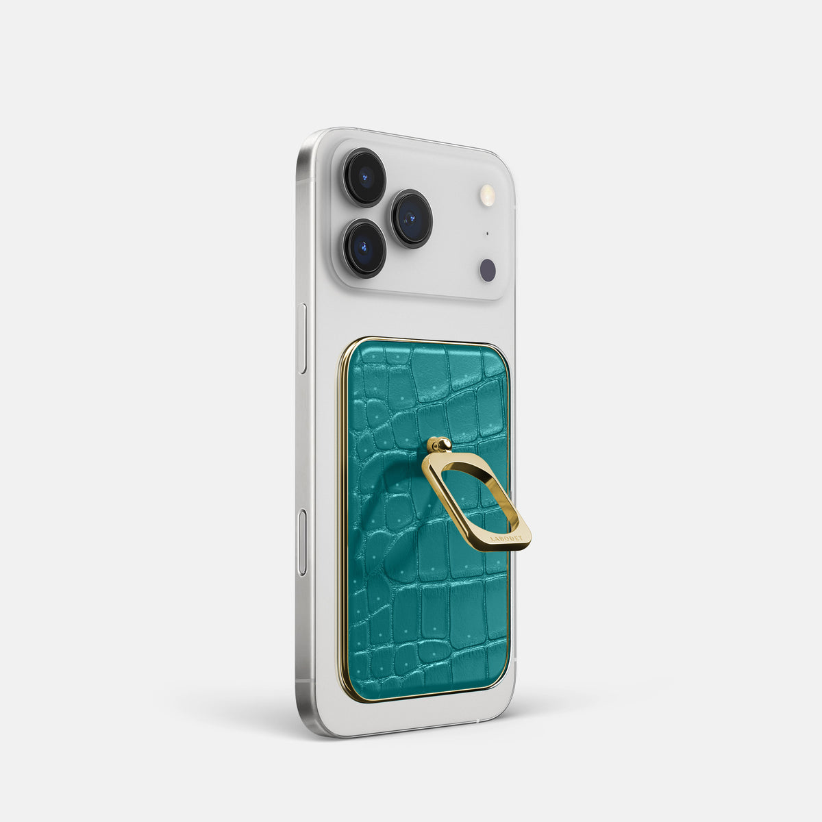 MagSafe Ring For iPhone 17 Pro In Porosus Crocodile -1 | Celadon-Gold