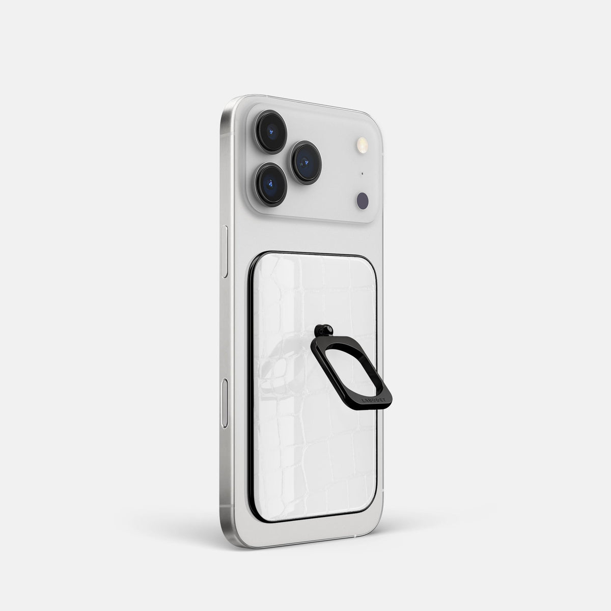MagSafe Ring For iPhone 18 Pro In Shiny Alligator -1 | White-Black