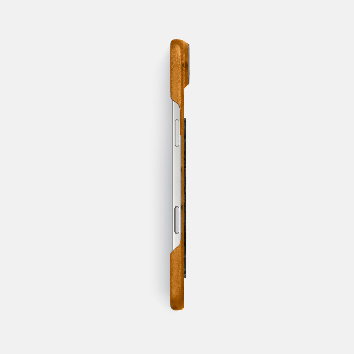 Classic Case With Carbon Dragon For iPhone 17 Air In Ostrich -3 | Chestnut-Steel