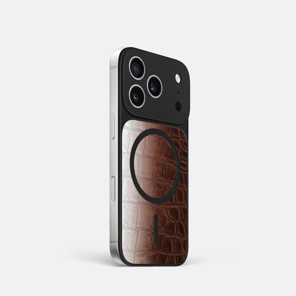 MagSafe Mask For iPhone 17 Pro In Himalayan Crocodile -2 | Dark-Brown