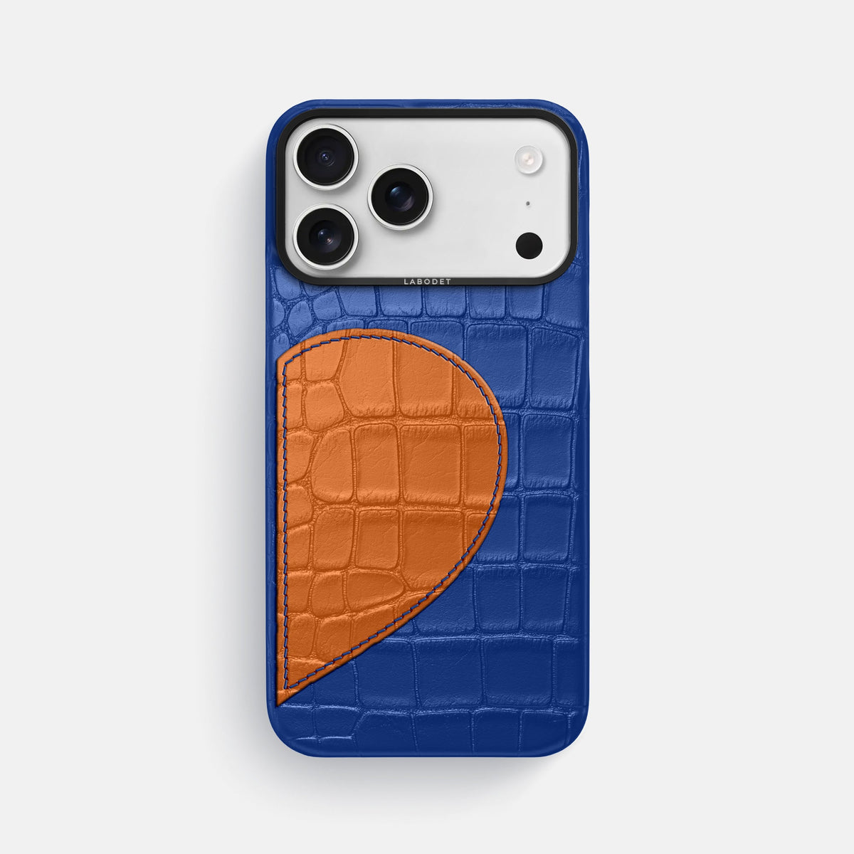 Classic Case With Half Heart - Right For iPhone 18 Pro Max In Alligator -1 | Royal-Blue-Black