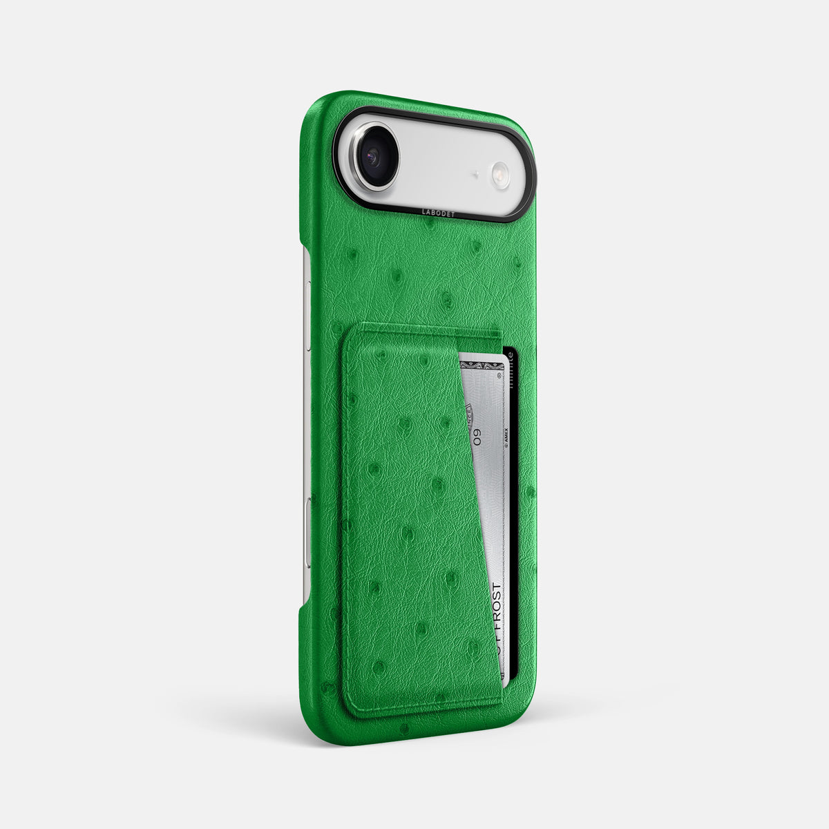 Double Card Case For iPhone 17 Air In Ostrich -2 | Kentucky-Green-Black