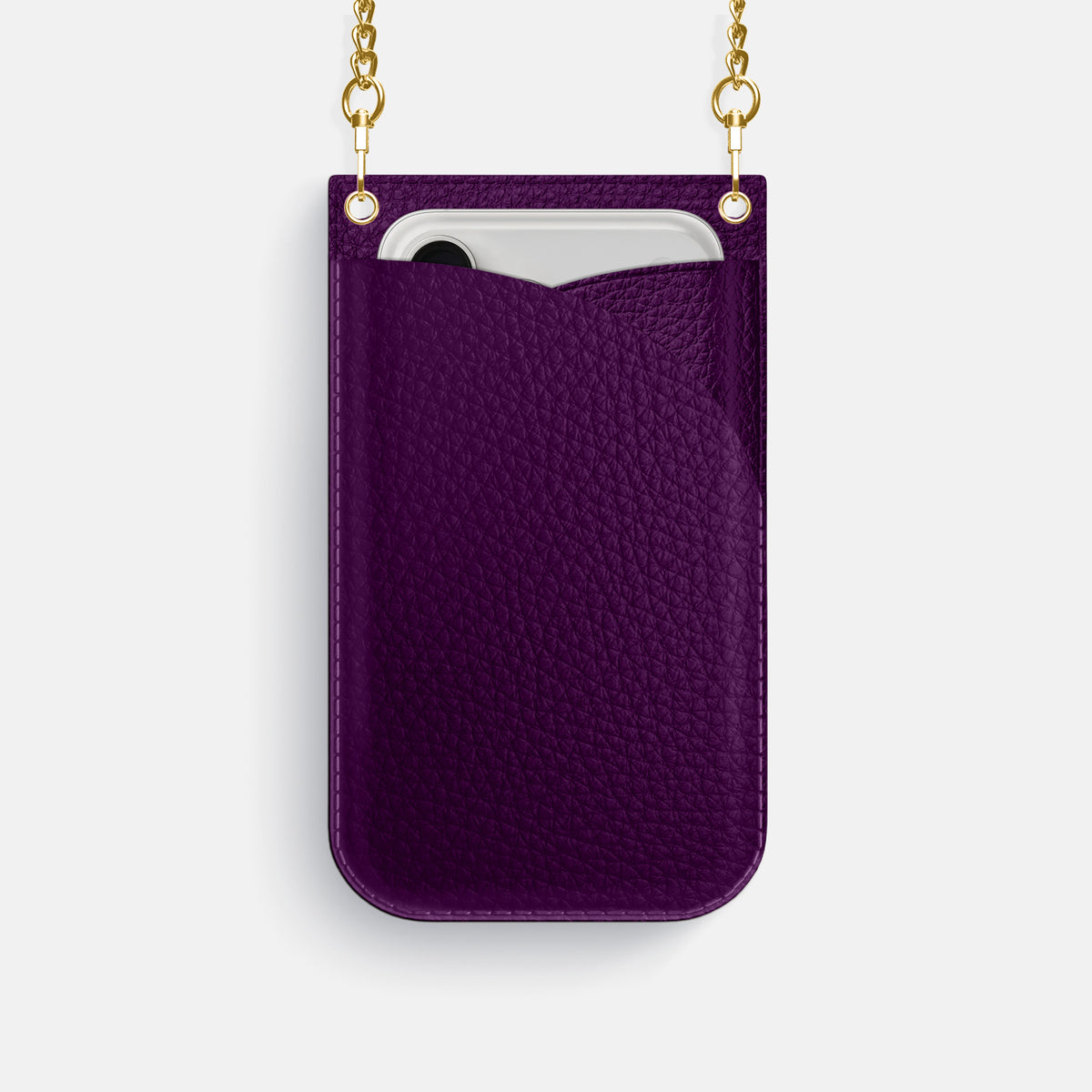 Crossbody Bag For iPhone 17 Pro In Calf -1 | Violet-Gold