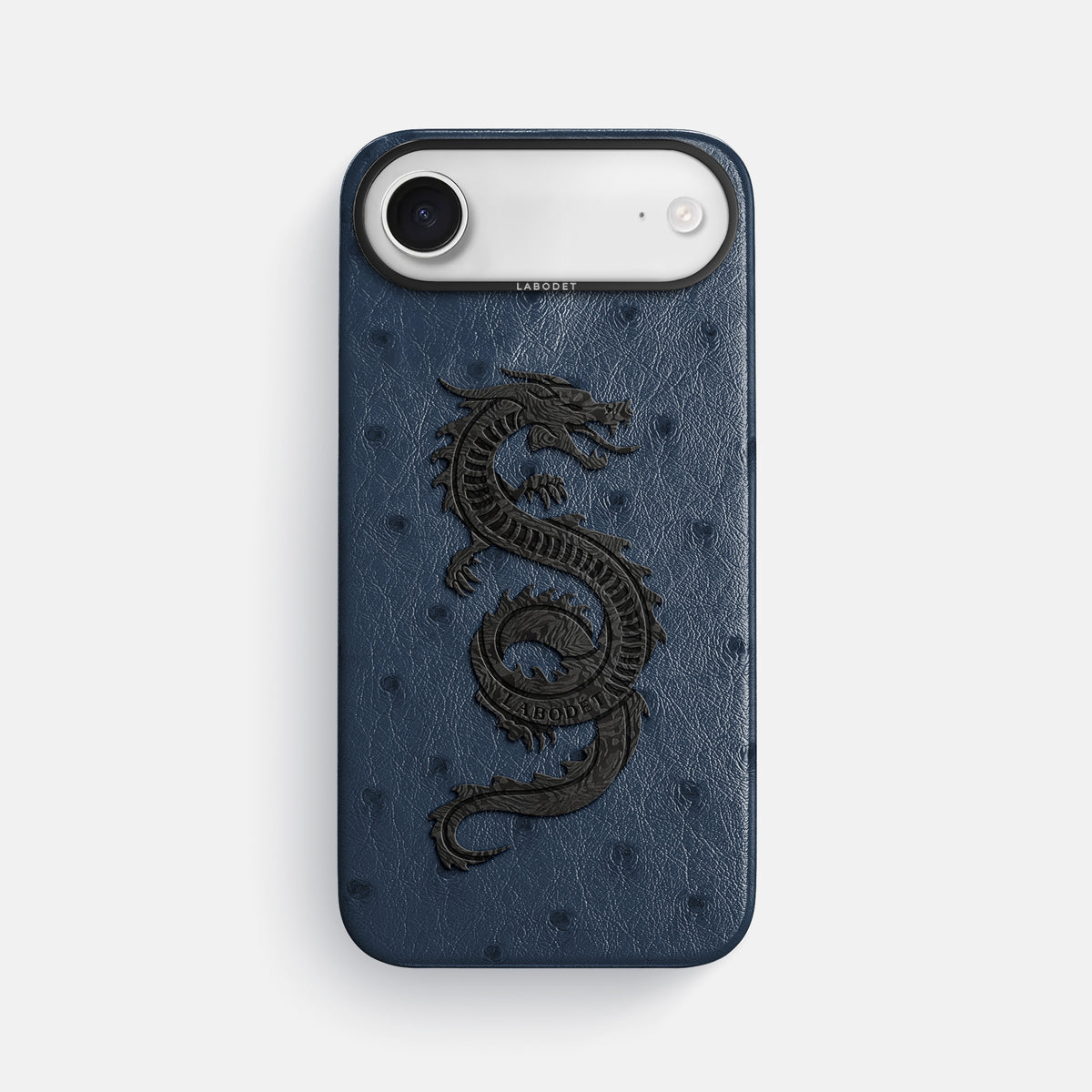 Classic Case With Carbon Dragon For iPhone 17 Air In Ostrich -1 | Navy-Blue-Black