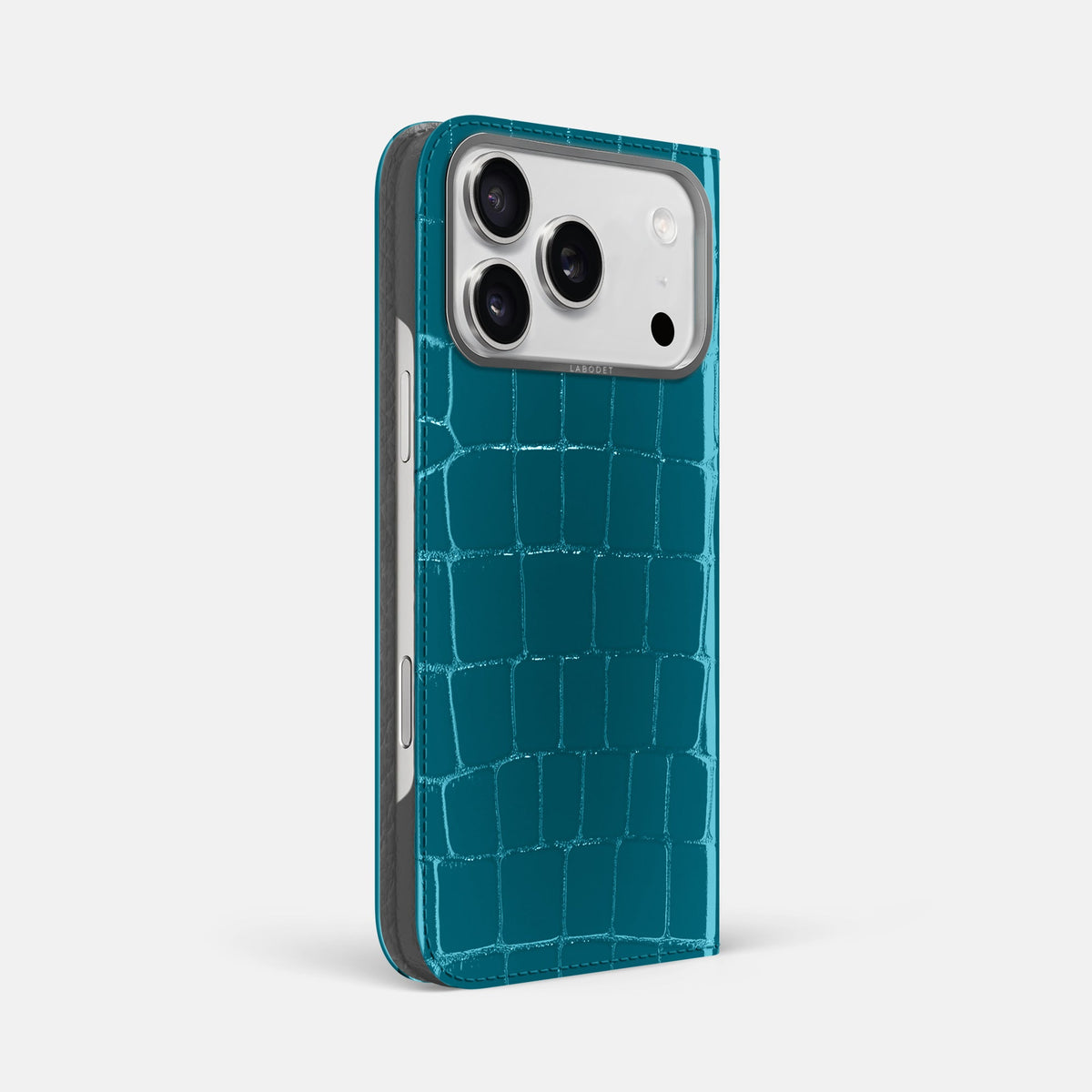 Folio Case For iPhone 18 Pro Max In Shiny Alligator -1 | Curacao-Steel