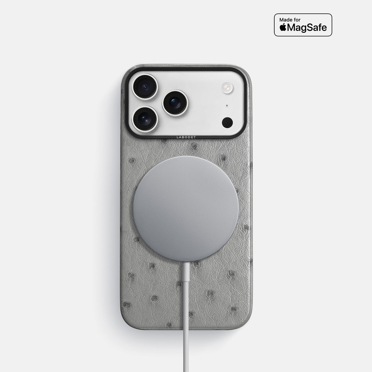 Classic Case For iPhone 17 Pro In Ostrich -5 | Silver-Black