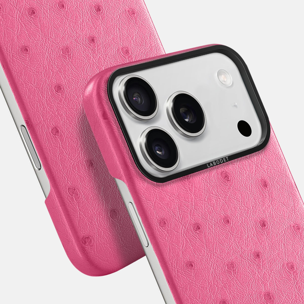Classic Case For iPhone 18 Pro Max In Ostrich -6 | Pink-Black