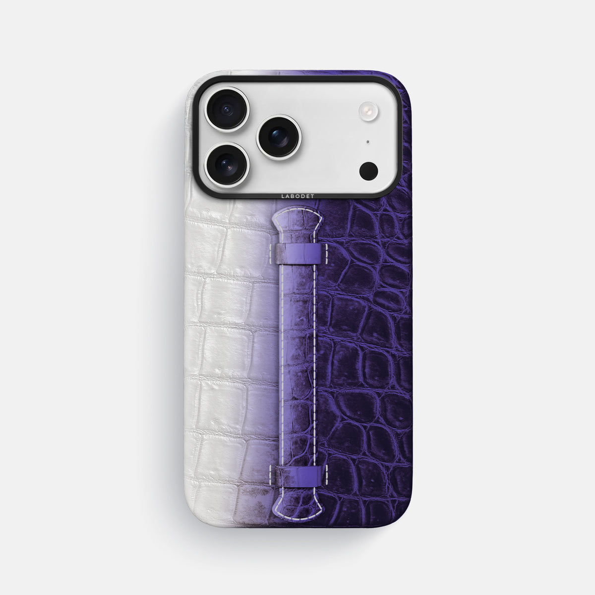 Center Handle For iPhone 17 Pro Max In Himalayan Crocodile -1 | Purple-Black