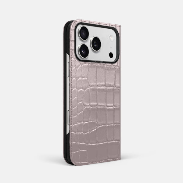 Folio Case For iPhone 17 Pro Max In Metallic Alligator