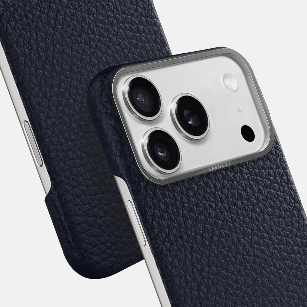 Classic Case For iPhone 18 Pro In Calf -6 | Marine-Steel