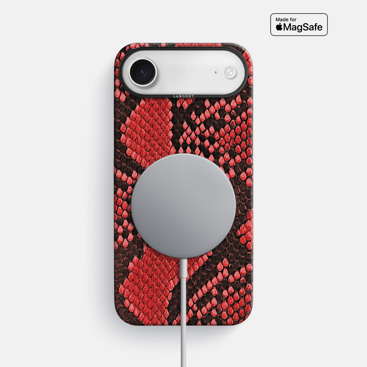 Classic Case For iPhone 17 Air In Deluxe Python -5 | Red-Black