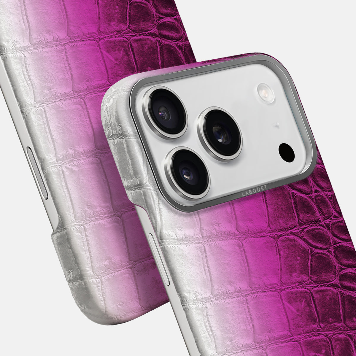 Classic Case For iPhone 17 Pro Max In Himalayan Crocodile -5 | Fuchsia-Steel