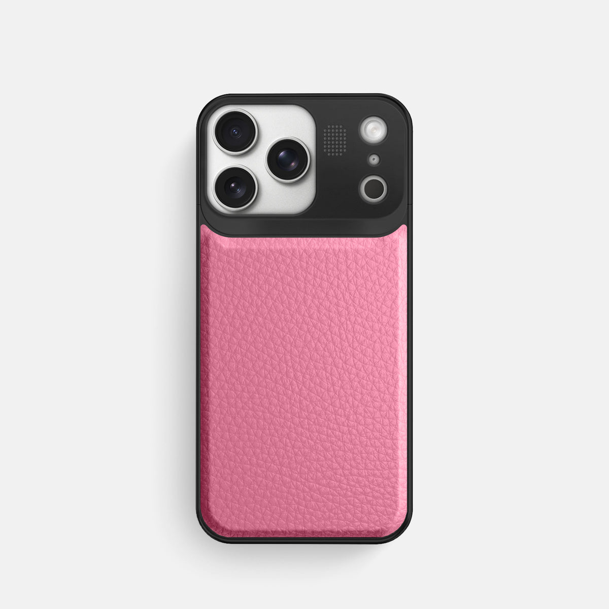 Metal Case For iPhone 17 Pro In Calf -1 | Pink-Black