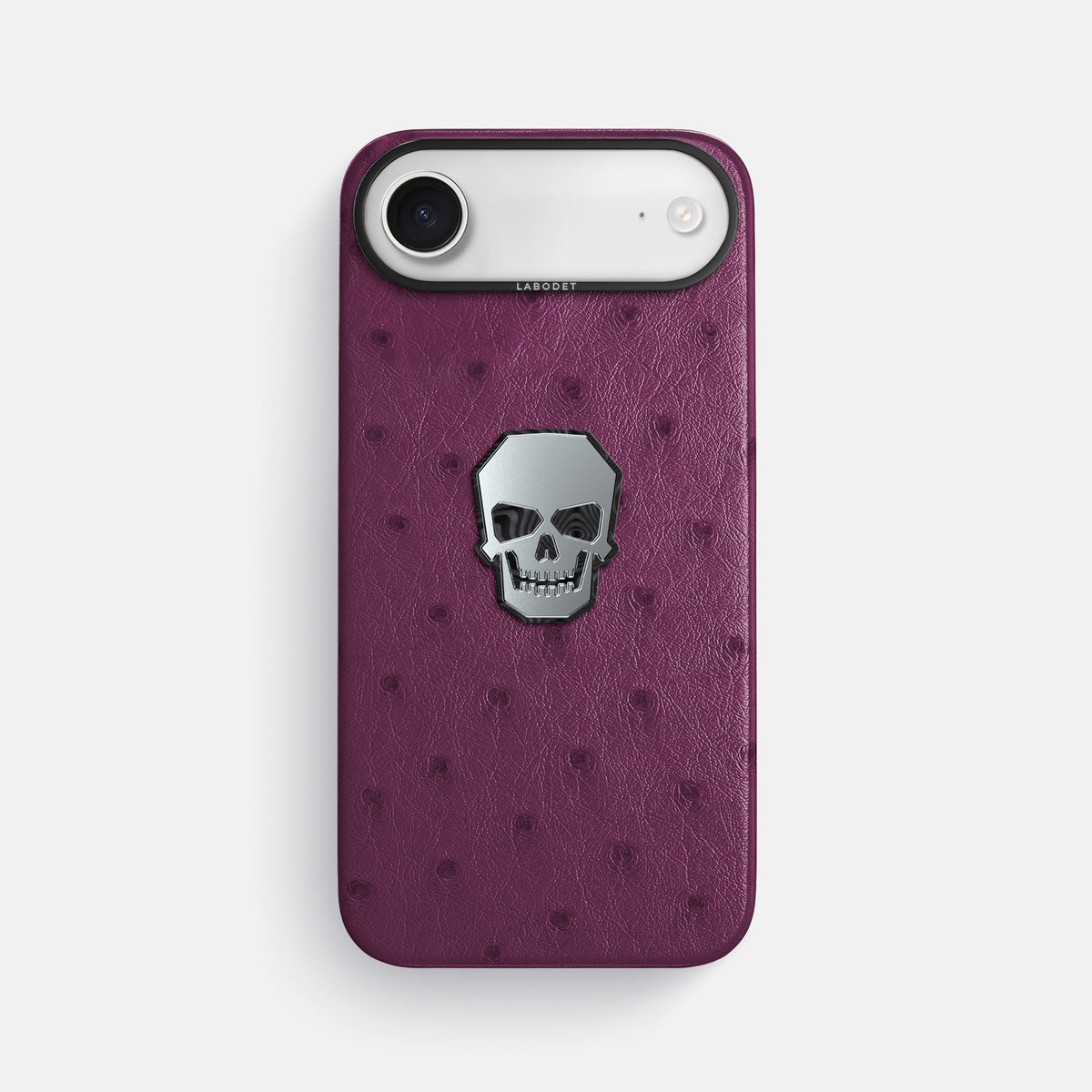 Classic Case With Titanium Skull For iPhone 17 Air In Ostrich -1 | Purple-Black