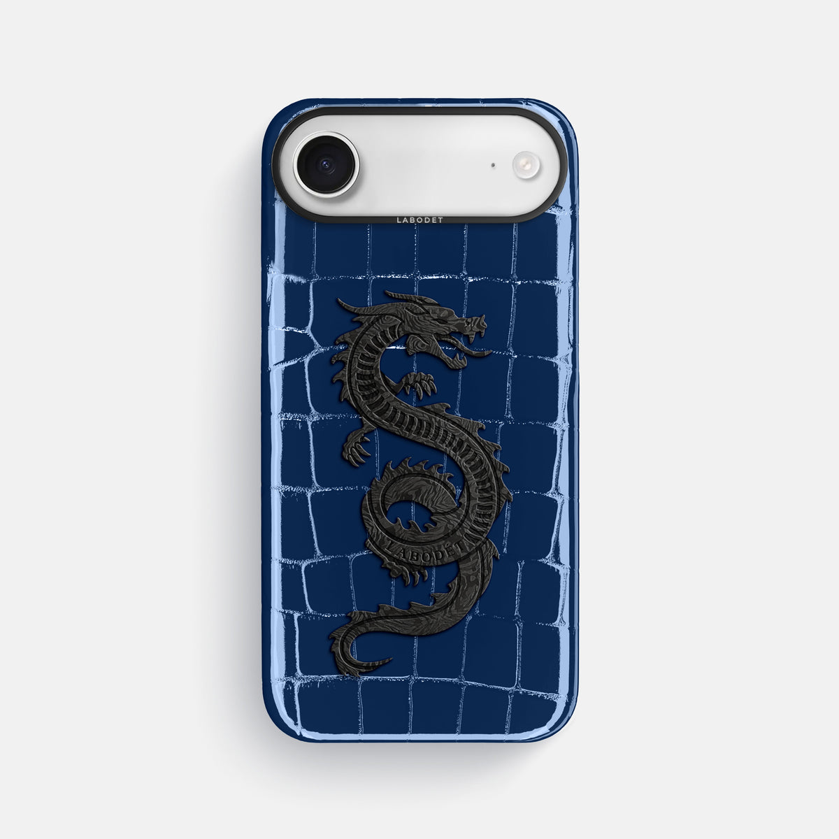Classic Case With Carbon Dragon For iPhone 17 Air In Shiny Alligator -1 | Mediterranean-Black