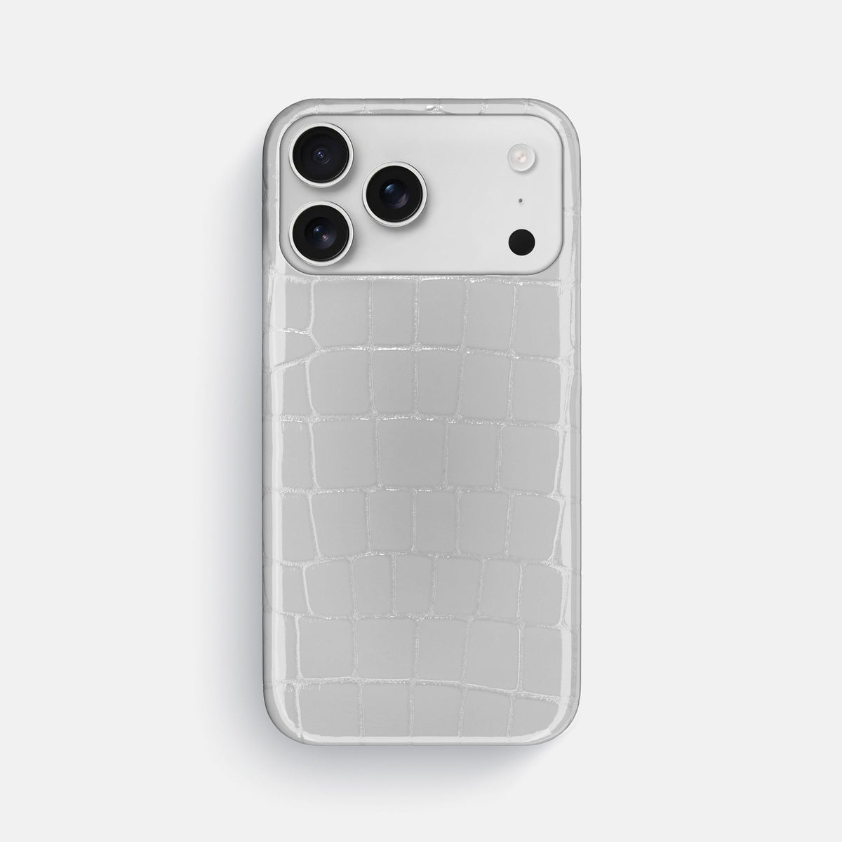 Slim Case For iPhone 18 Pro Max In Shiny Alligator -1 | White