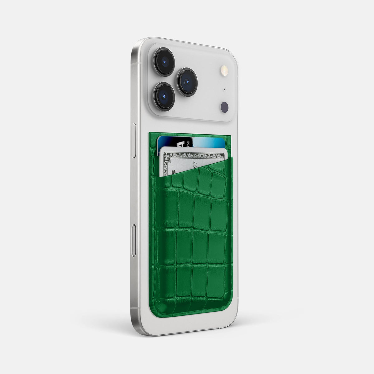 MagSafe Wallet For iPhone 18 Pro Max In Alligator -2 | Forest-Green