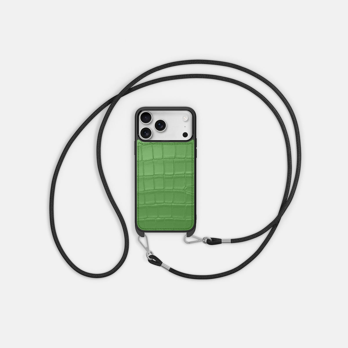 Crossbody Sport Case For iPhone 18 Pro Max In Alligator -5 | Apple-Green