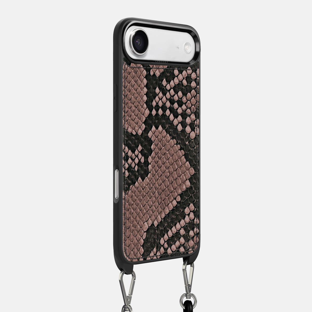 Crossbody Sport Case For iPhone 17 Air In Deluxe Python -2 | Mahogany-Brown