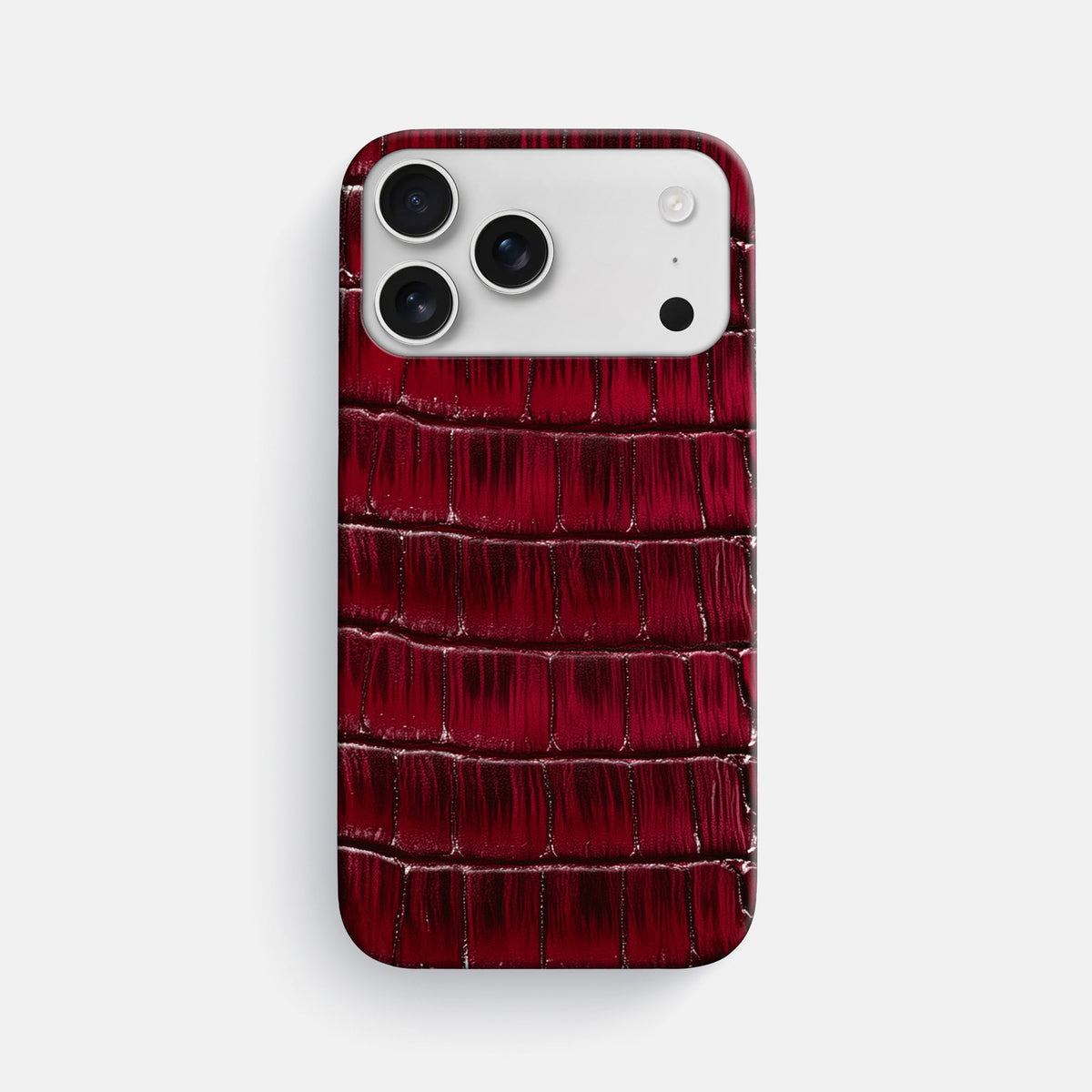 Slim Case For iPhone 18 Pro Max In Patina Alligator -1 | Havana-Burgundy