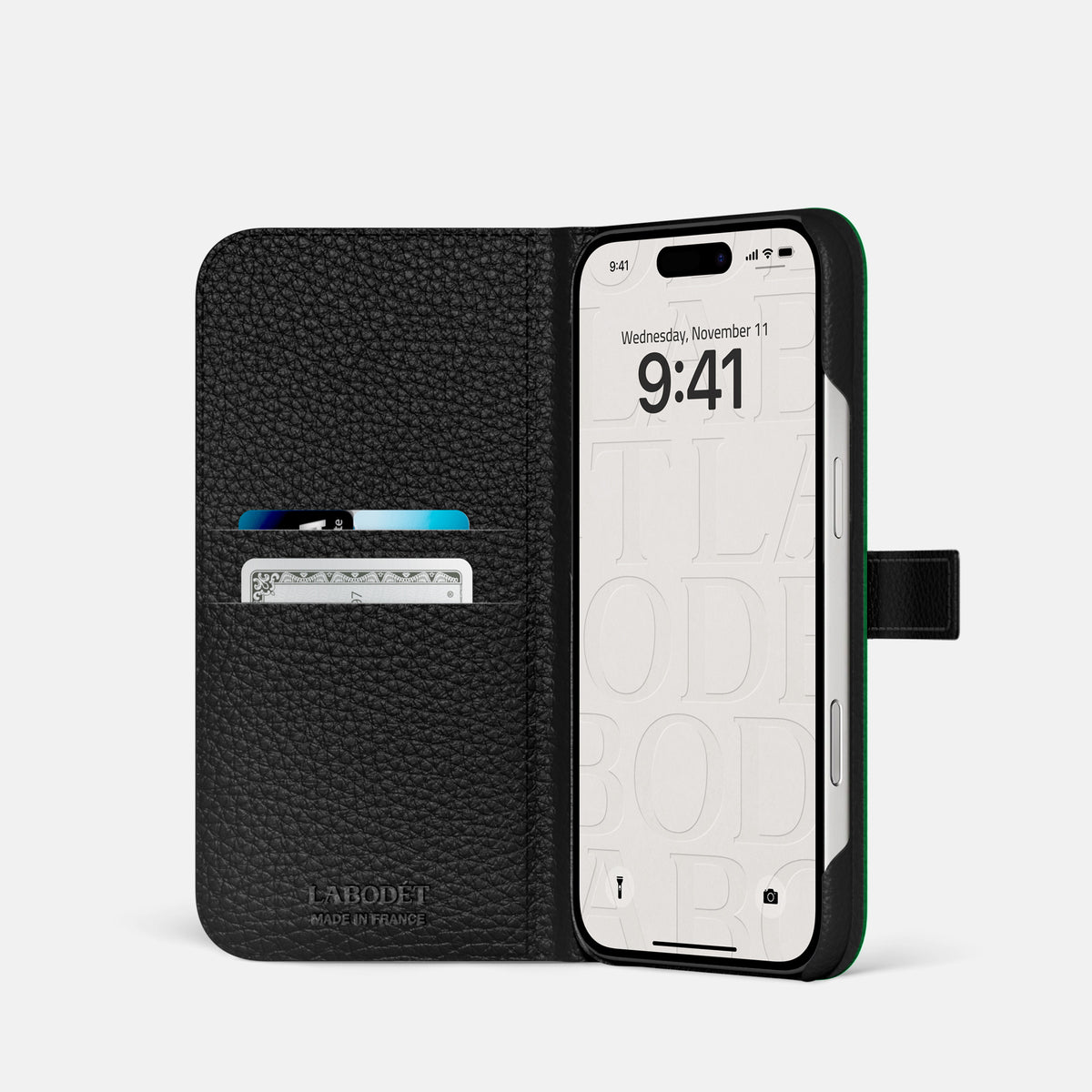 Folio Case with Clasp For iPhone 17 Pro In Alligator -2 | Forest-Green-Steel