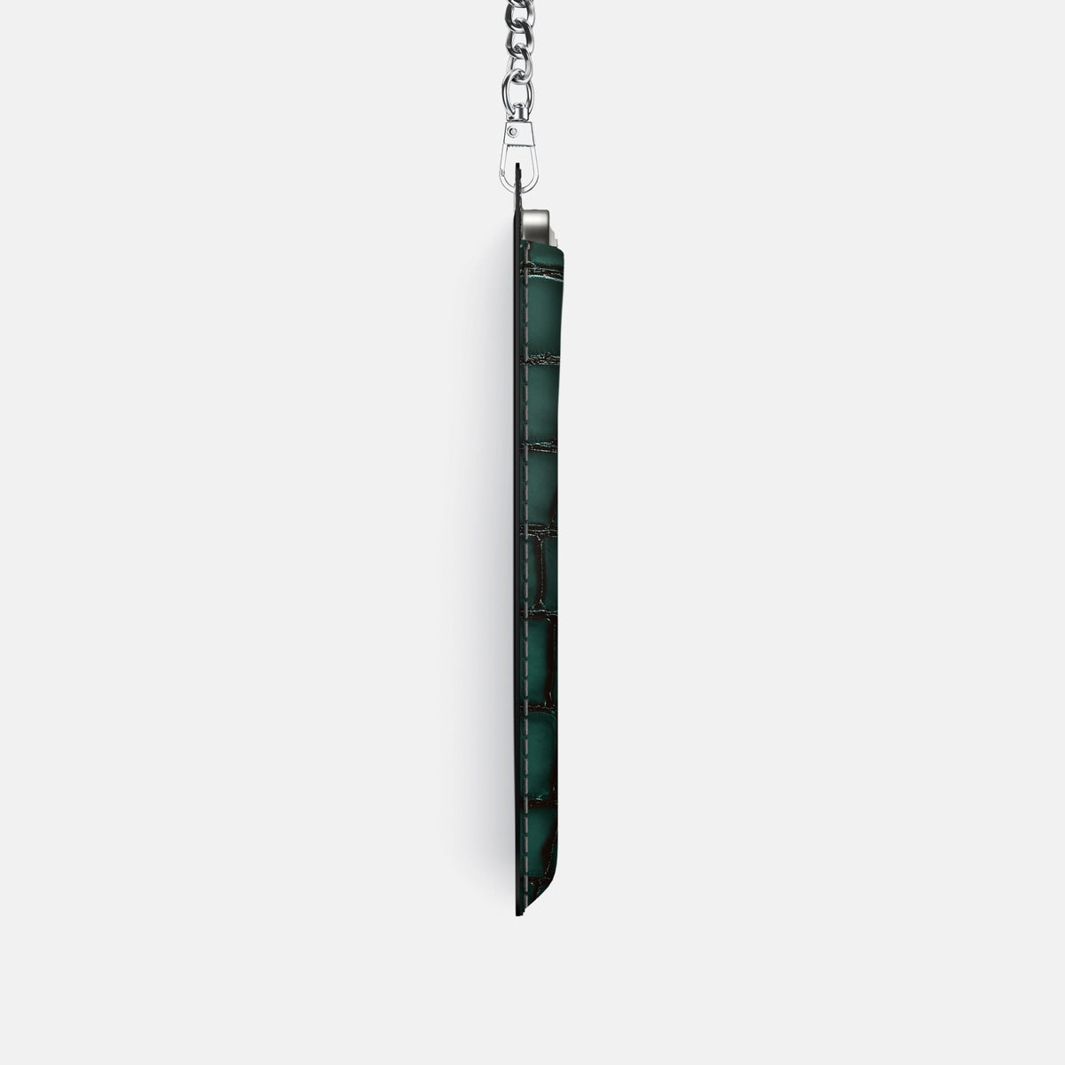 Crossbody Bag For iPhone 18 Pro In Patina Alligator -4 | Green-Steel