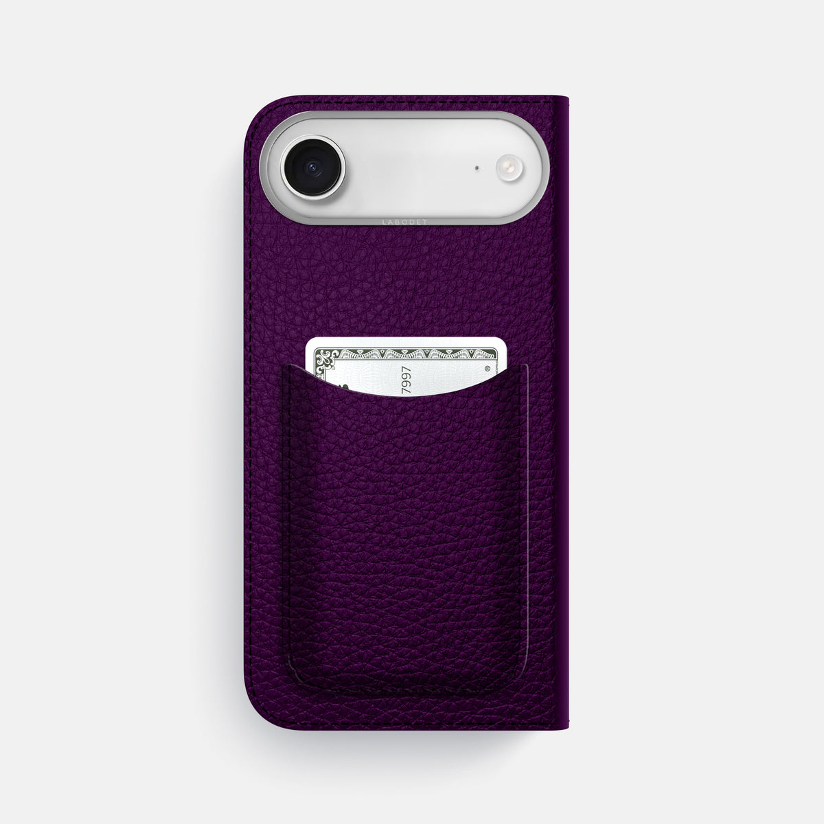 Folio Case with Card For iPhone 17 Air In Calf -3 | Violet-Steel
