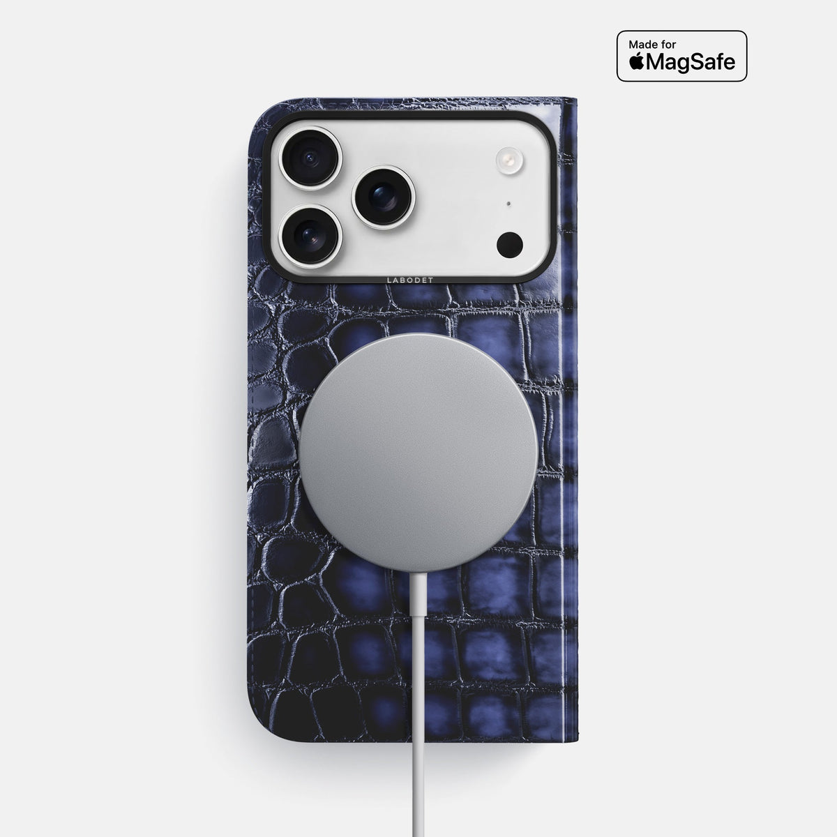 Folio Case For iPhone 18 Pro Max In Patina Alligator -3 | Havana-Blue-Black