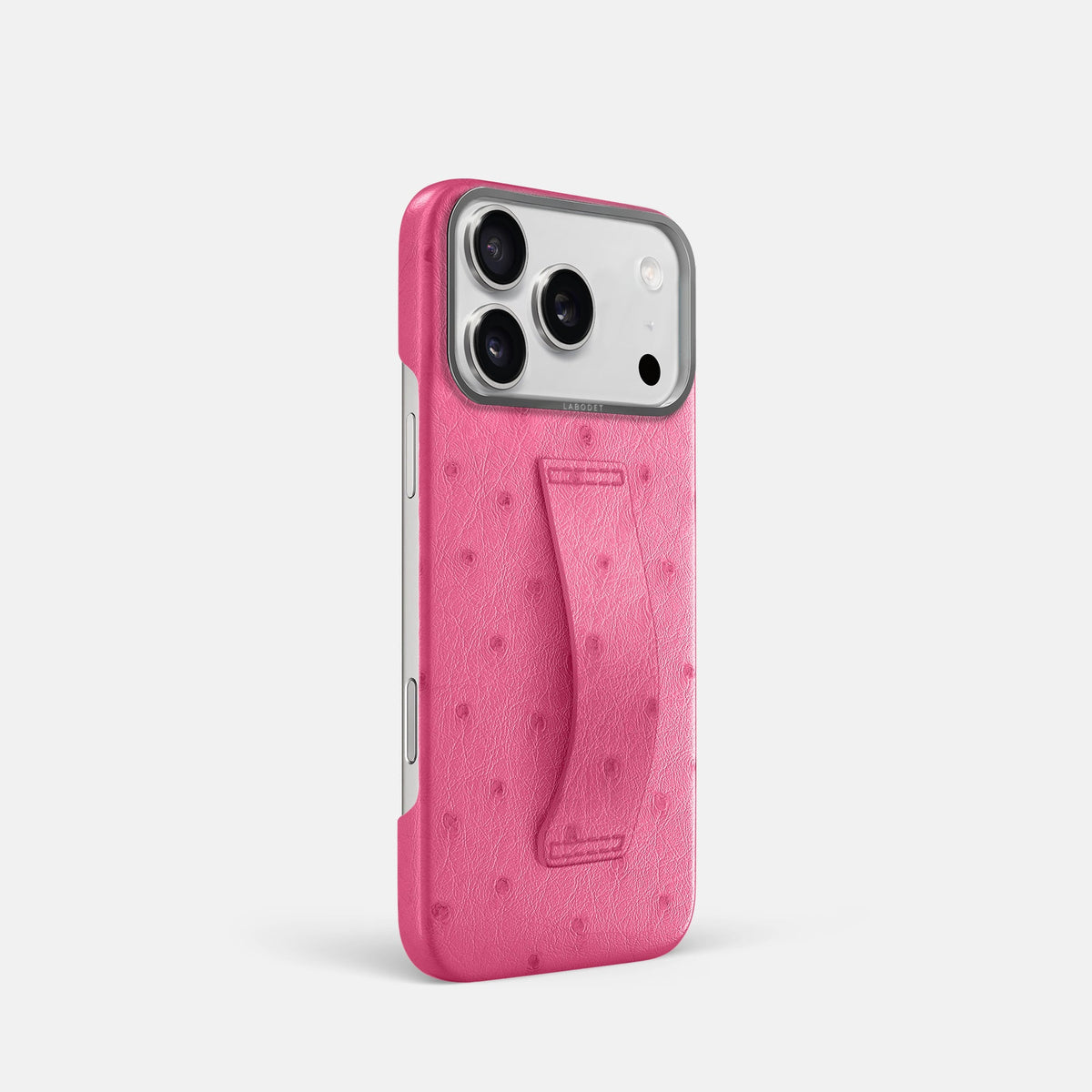 Finger Case For iPhone 18 Pro In Ostrich -2 | Pink-Steel