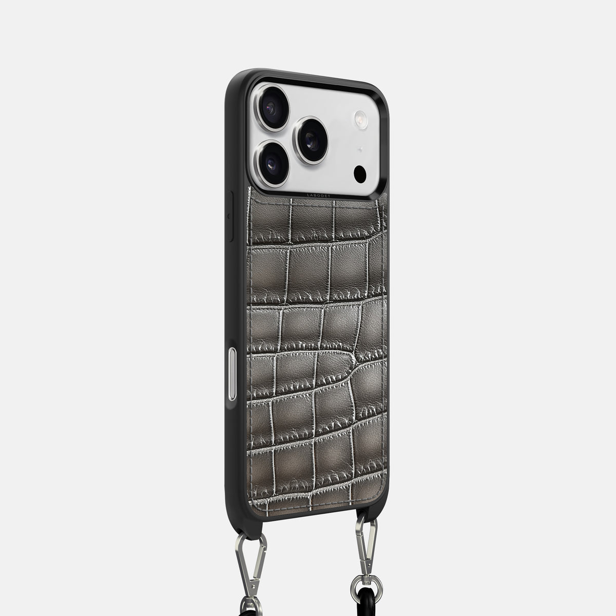 Crossbody Sport Case For iPhone 17 Pro In Patina Alligator -2 | Grey