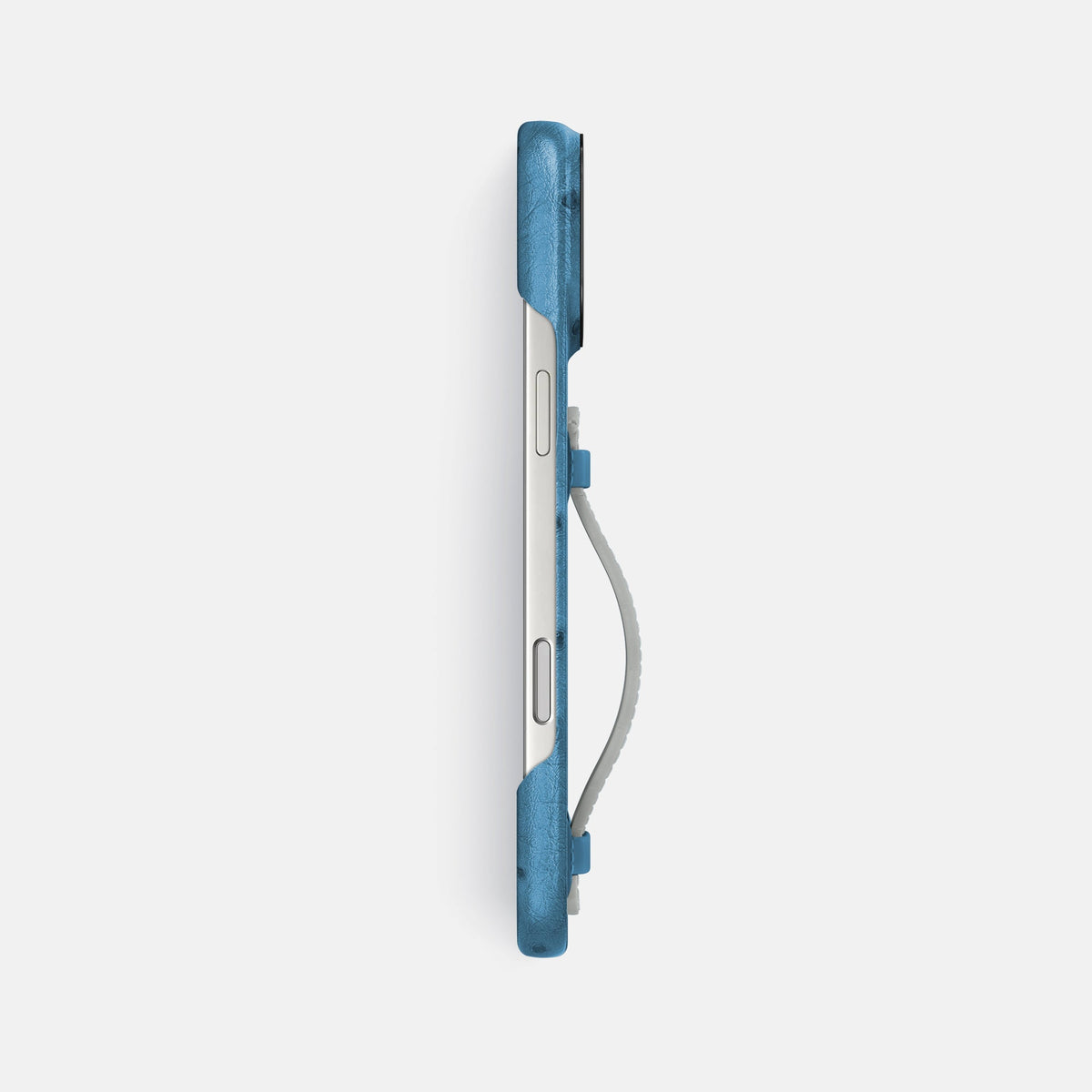 Center Handle Coloré For iPhone 18 Pro Max In Ostrich -2 | Blue-Jeans-Black