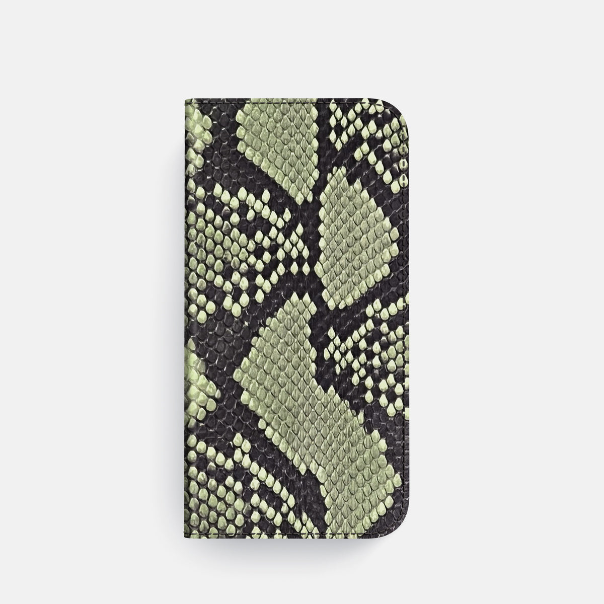 Folio Case For iPhone 17 Pro In Deluxe Python -4 | Army-Green-Steel