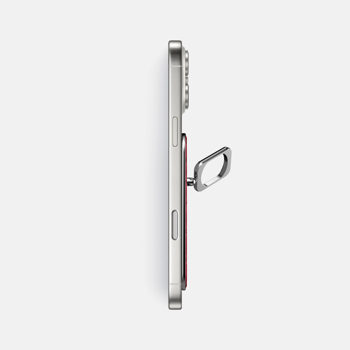 MagSafe Ring For iPhone 17 Pro Max In Porosus Crocodile -3 | Burgundy-Steel