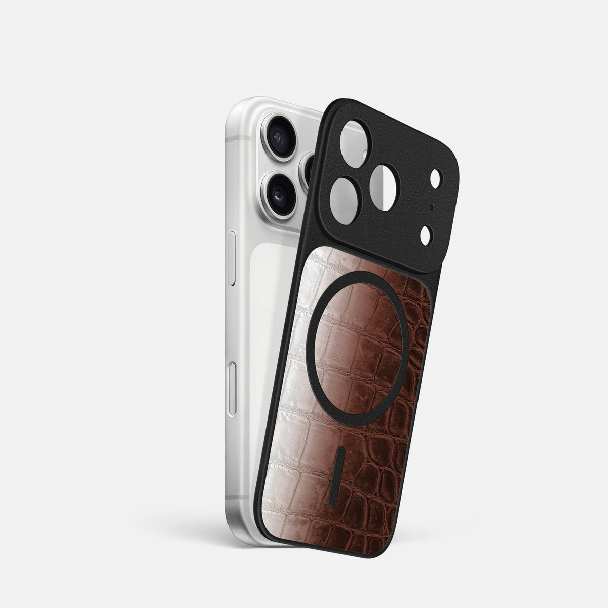 MagSafe Mask For iPhone 17 Pro In Himalayan Crocodile -1 | Dark-Brown