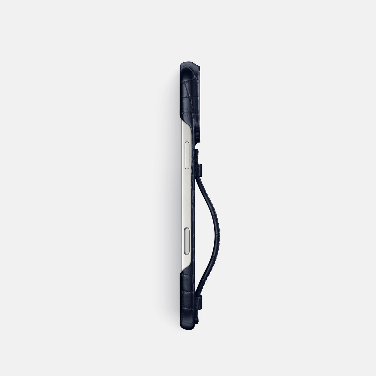 Center Handle For iPhone 17 Pro In Alligator -3 | Navy-Blue-Black