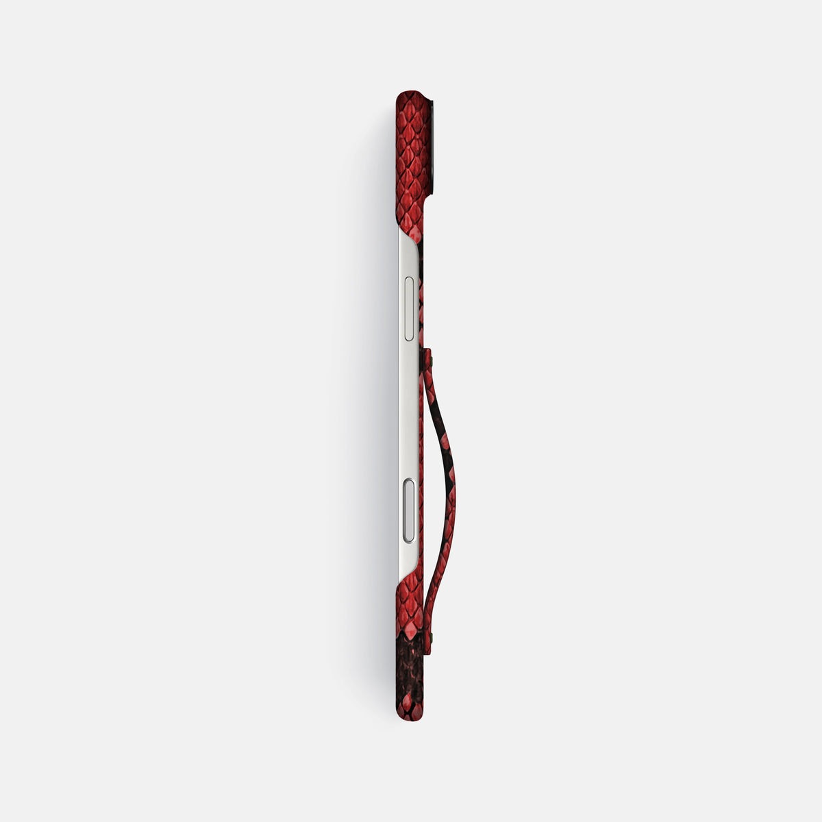 Finger Case For iPhone 17 Air In Deluxe Python -3 | Red-Black