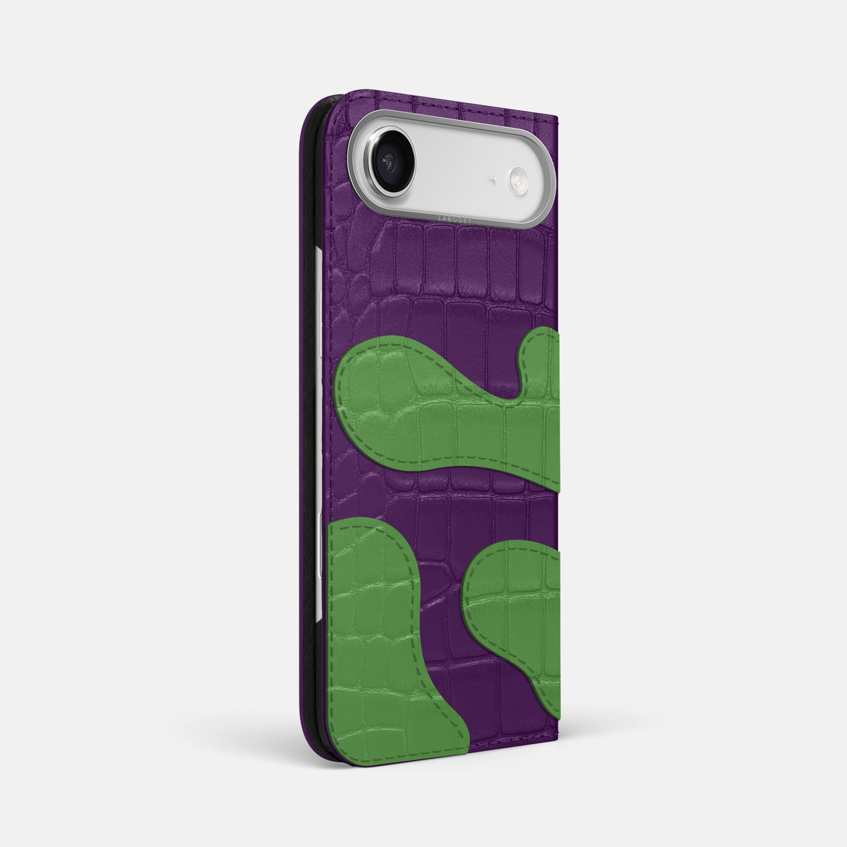 Camouflage Folio For iPhone 17 Air In Alligator -1 | Purple-Steel