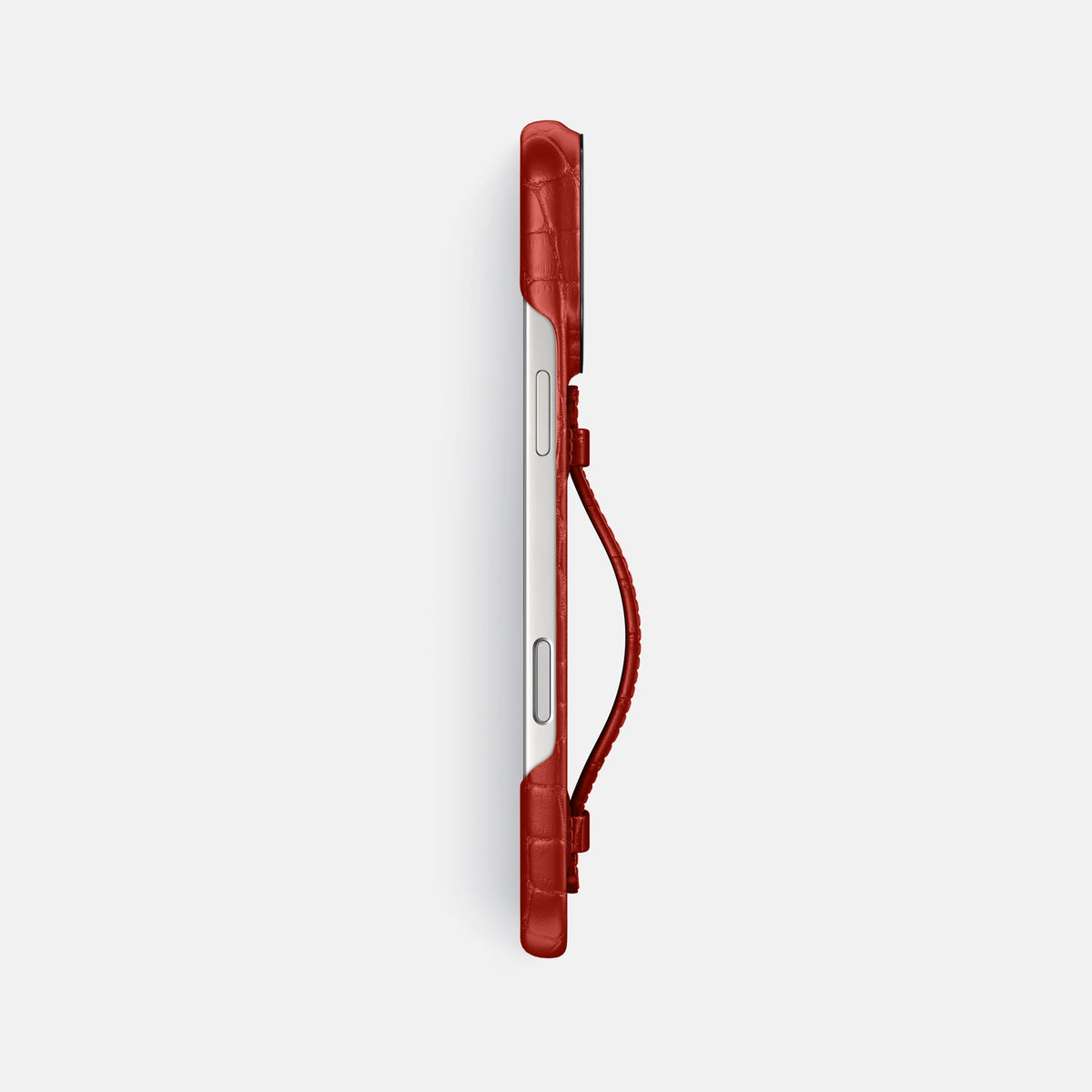 Center Handle For iPhone 18 Pro Max In Alligator -3 | Red-Black