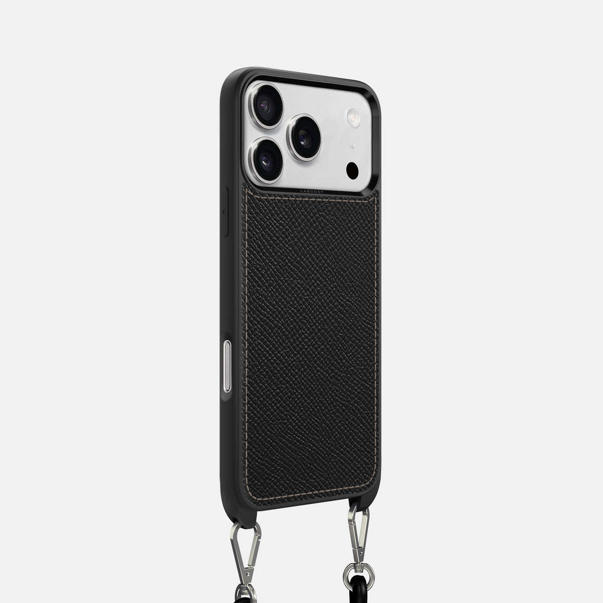 Crossbody Sport Case For iPhone 17 Pro In Epsom-Style Calf -2 | Black