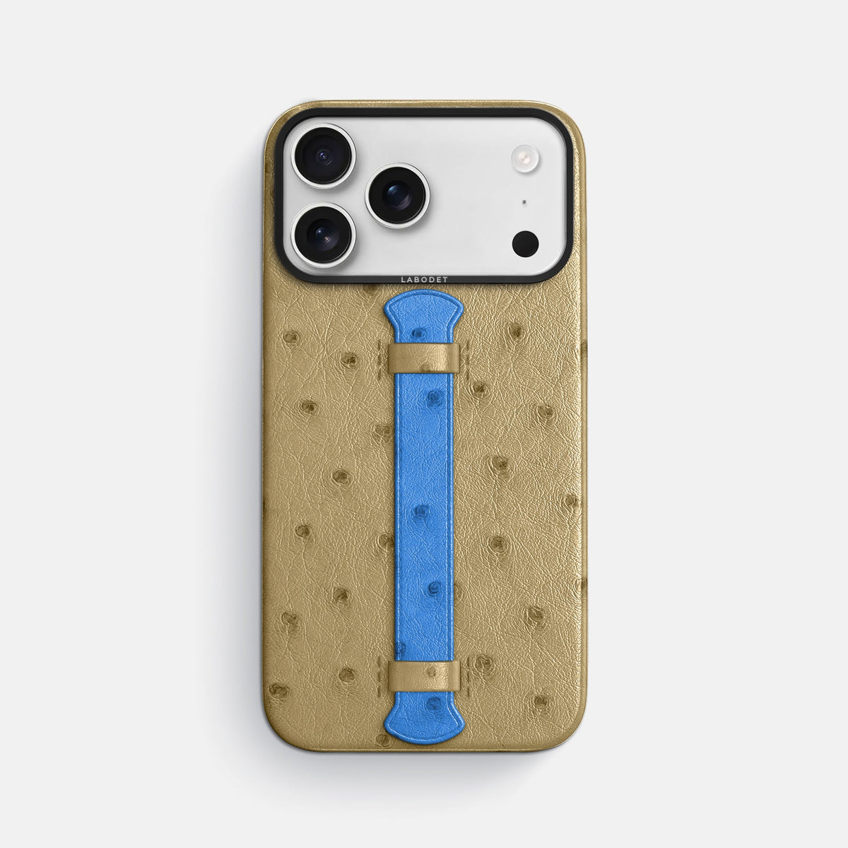 Center Handle Coloré For iPhone 18 Pro Max In Ostrich -1 | Desert-Sand-Black