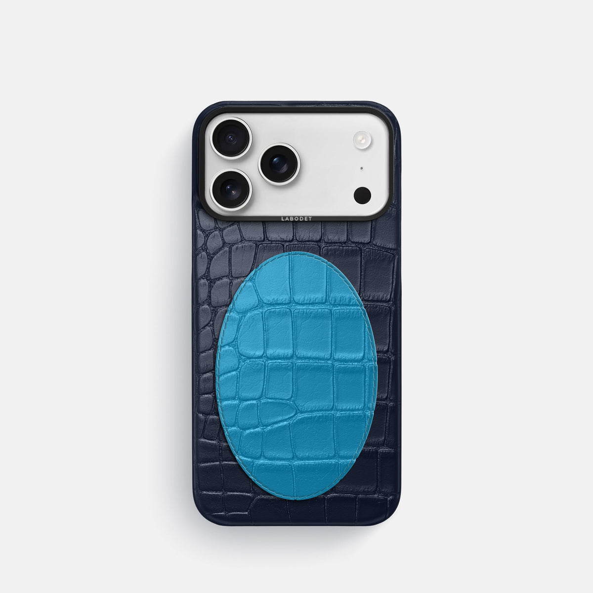 Classic Case With Oval For iPhone 18 Pro In Alligator -1 | Navy-Blue-Black