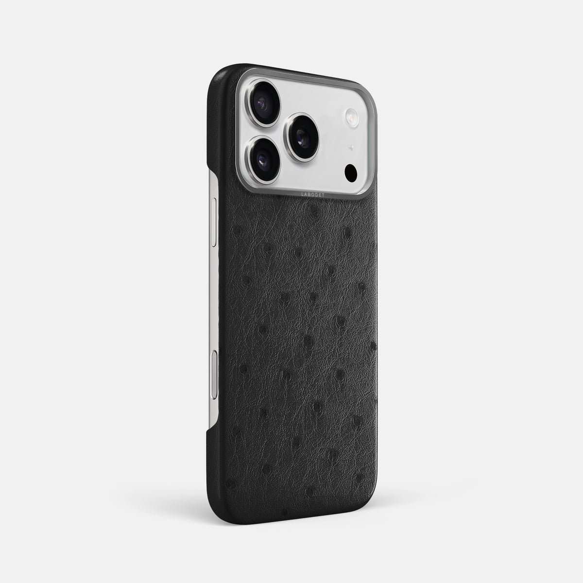 Classic Case For iPhone 17 Pro Max In Ostrich -2 | Black-Steel