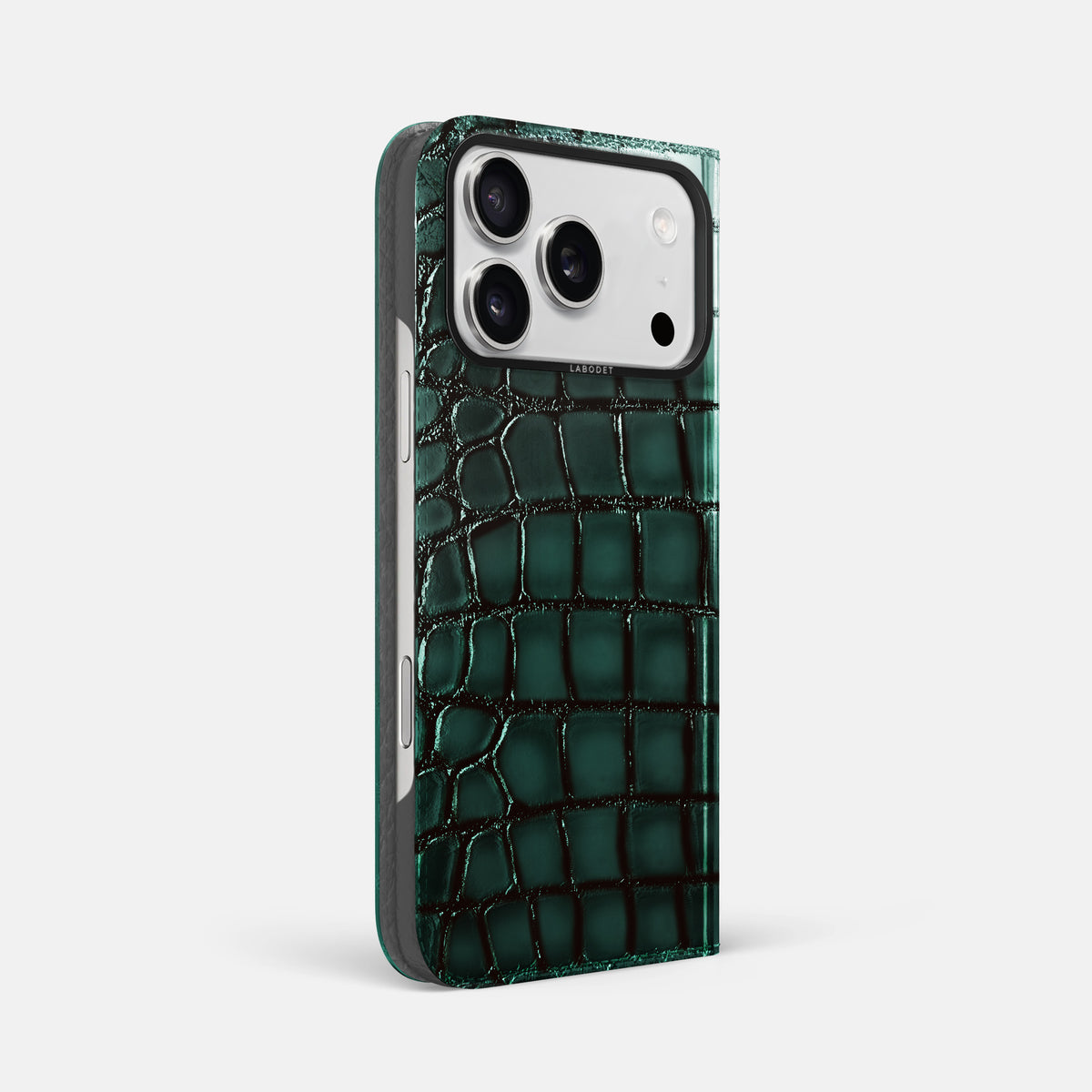 Folio Case For iPhone 17 Pro Max In Patina Alligator -1 | Green-Black