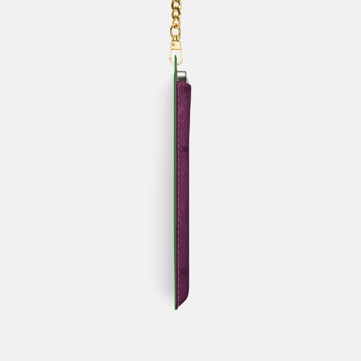 Crossbody Bag For iPhone 17 Pro In Ostrich -4 | Purple-Gold