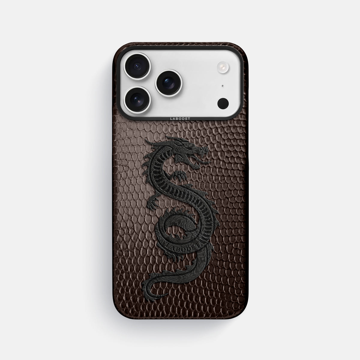 Classic Case With Carbon Dragon For iPhone 17 Pro Max In Lizard -1 | Brown-Black