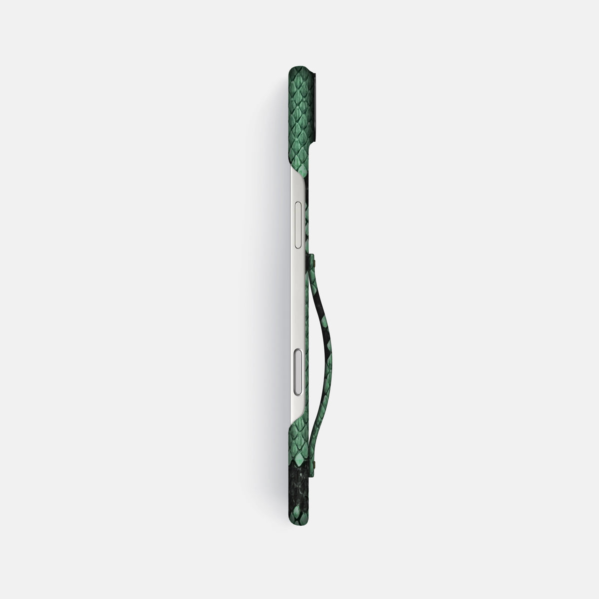Finger Case For iPhone 17 Air In Deluxe Python -3 | Forest-Green-Black