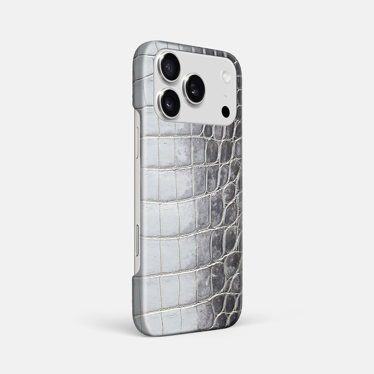 Slim Case For iPhone 17 Pro Max In Himalayan Crocodile -2 | Silver