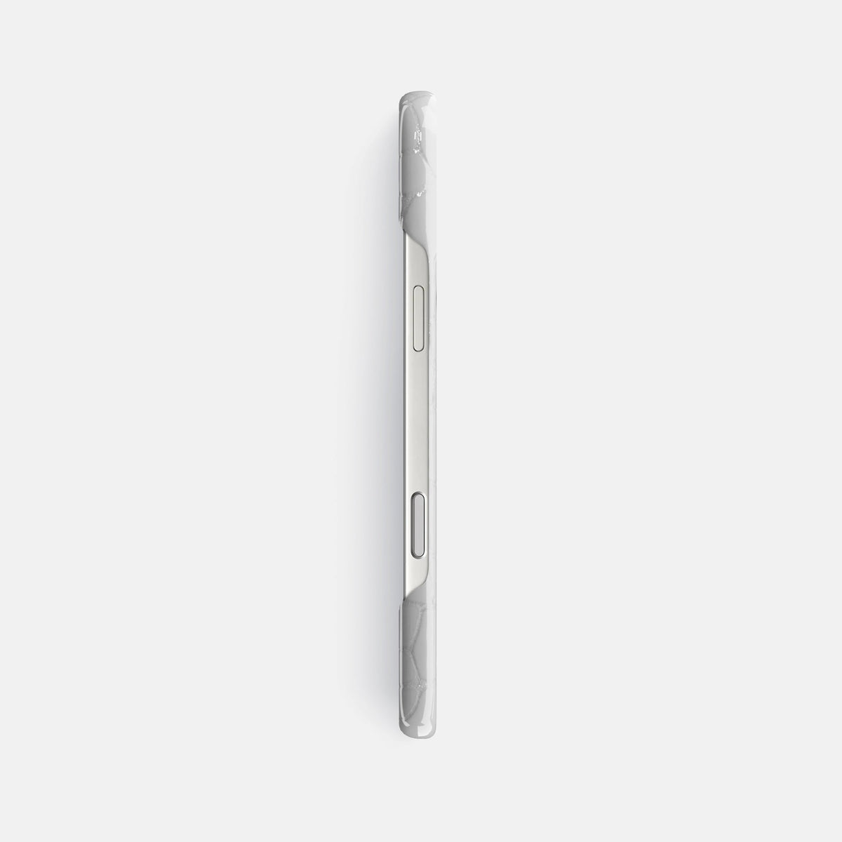 Slim Case For iPhone 18 Pro Max In Shiny Alligator -3 | White