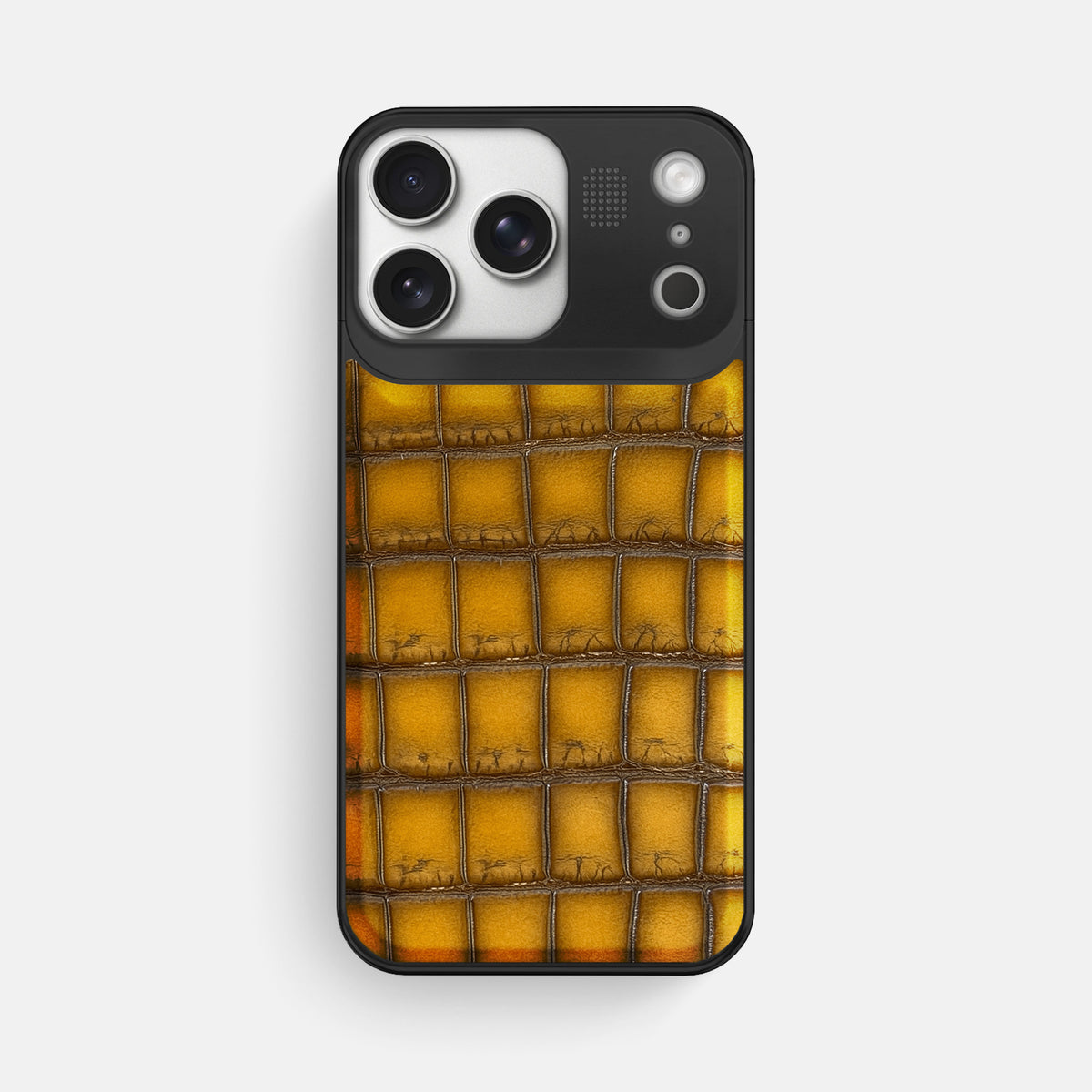 Metal Case For iPhone 17 Pro Max In Patina Alligator -1 | Sydney-Black