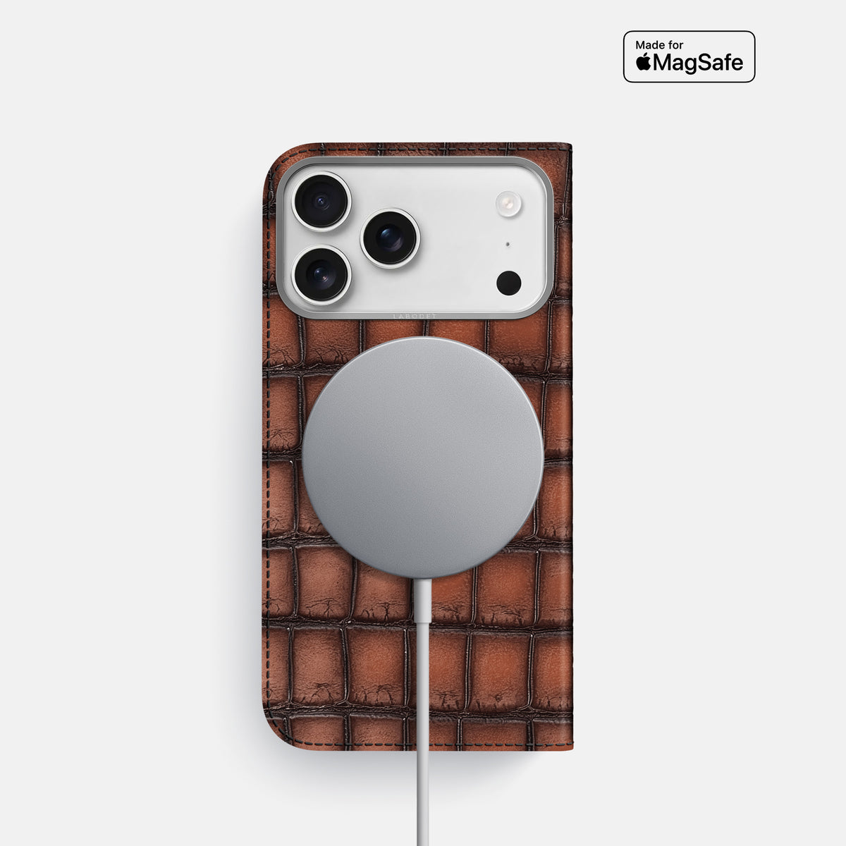 Folio Case For iPhone 17 Pro In Patina Alligator -3 | Baobab-Steel